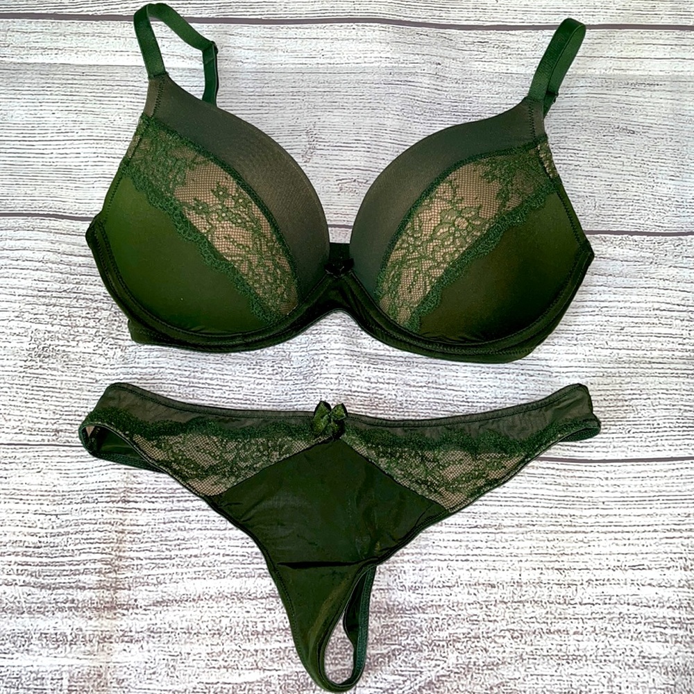 NWOT Adore Me Mirianne Push Up Bra Set 32DDD/S